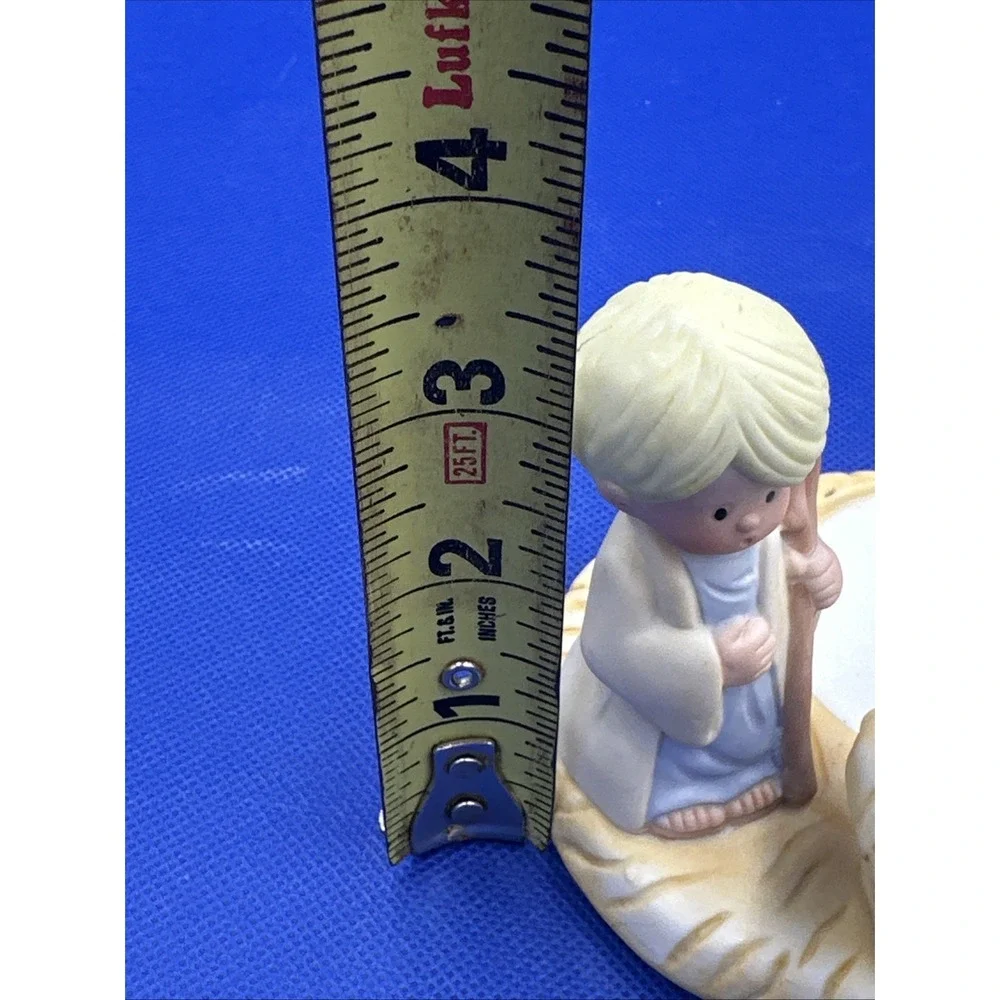 VTG 1985 WNS Nativity Scene Figurine Mary, Joseph & Baby Jesus Candle Holder‎
